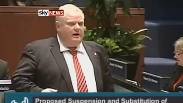 Toronto Mayor Rob Ford Knocks Over Councillor смотреть онлайн