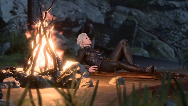 Relax By The Campfire With Astarion | Ambient ASMR BG3 Sleep Music  #baldursgate3 #bg3 #astarion