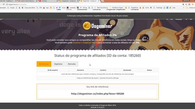 DogeMiner: Novo Dogecoin Cloud Mining 2018 (Grátis 1 Dh / s) смотреть онлайн