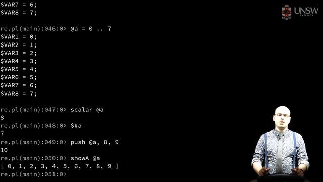COMP2041/COMP9041 - Arrays in Perl смотреть онлайн