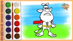 Как нарисовать БУБУ / Мультик раскраска БУБА СУПЕРМЕН для детей. Детские рисунки. РАСКРАСКИ МАЛЫШАМ