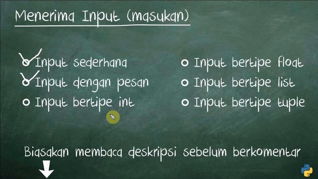 Tutorial Dasar Python 3 - 12 Menerima Input (Masukan) смотреть онлайн