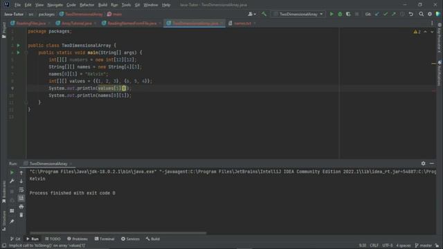 Java Two Dimensional Array смотреть онлайн