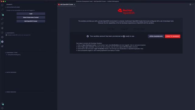 DevSanbox for Red Hat OpenShift in VSCode смотреть онлайн