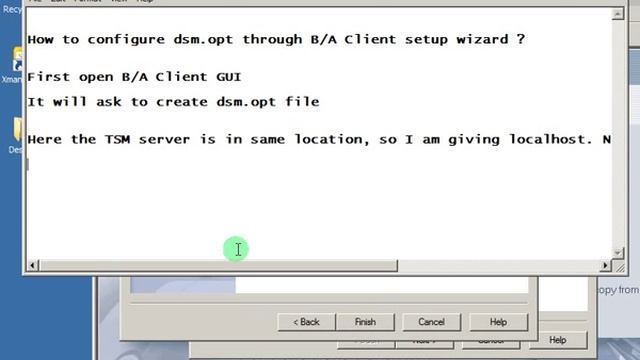 TSM BA Client Configuration through GUI смотреть онлайн