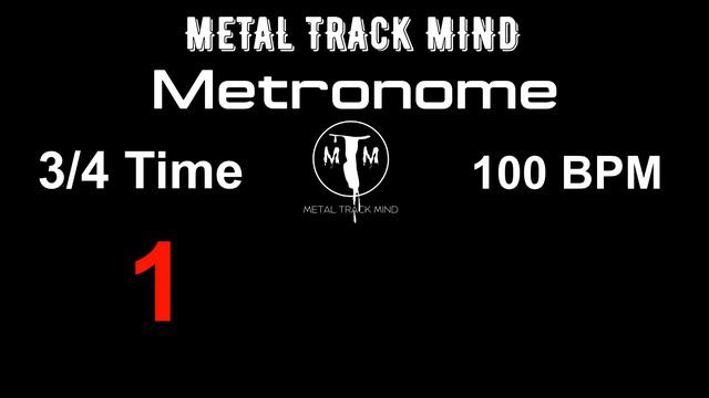 Metronome 3/4 Time 100 BPM visual numbers смотреть онлайн
