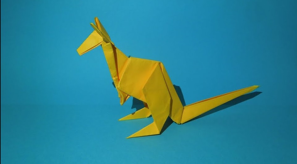 Как сделать кенгуру из бумаги. Оригами кенгуру.mp4 смотреть онлайн