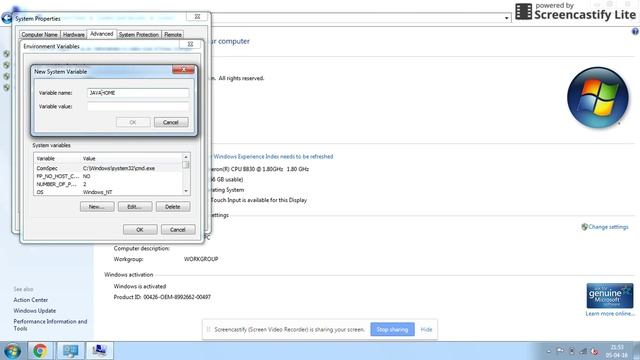 Set Java's JAVE_HOME Environment Variable in Windows XP,7,8,10 смотреть онлайн