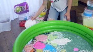 СМЕШАЛА ВСЕ СЛАЙМЫ В БАССЕЙНЕ  ?ГИГАНТСКИЙ ЛИЗУН без клея ЧЕЛЛЕНДЖ SLIME POOL CHALLENGE коллекция