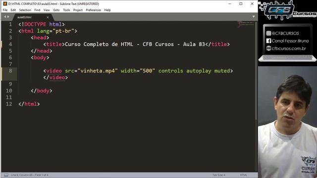 Tag video - Curso de HTML Completo e Profissional #83 смотреть онлайн