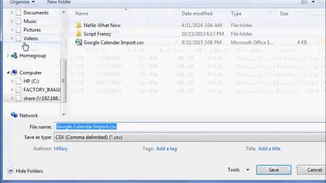 How to Bulk Import Events to a Google Calendar from a CSV file (NaNoWriMo MLs, this one's for you!) смотреть онлайн
