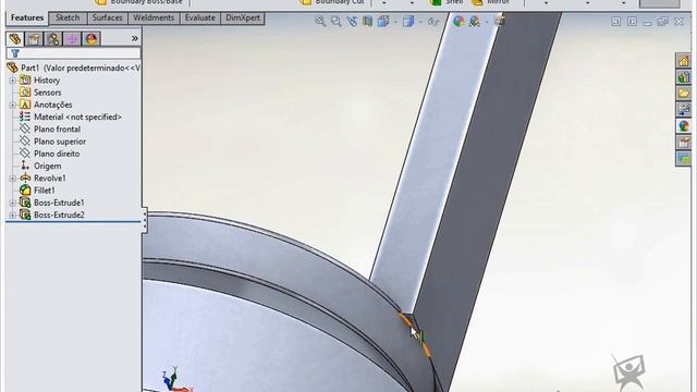 Modélisation de la base | Solidworks 2015 Exemples Pratiques смотреть онлайн