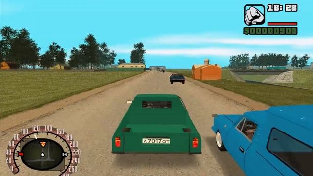 Grand Theft Auto San Andreas Criminal Russia Beta 2 - AZLK 2335 (Gameplay).