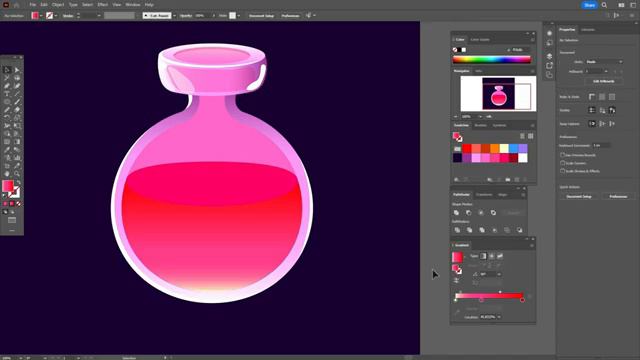 РИСУЕМ ЛЮБОВНОЕ ЗЕЛЬЕ В МУЛЬТЯШНОМ (CARTOON) СТИЛЕ _ УРОК В ADOBE ILLUSTRATOR смотреть онлайн