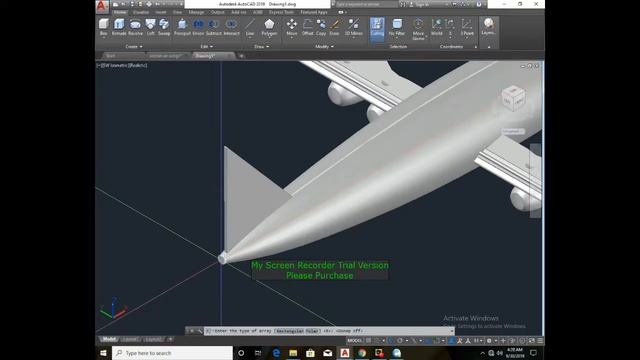3D MODELING AIRLINE JET ENGINE WITH PROPELLER IN AUTOCAD смотреть онлайн