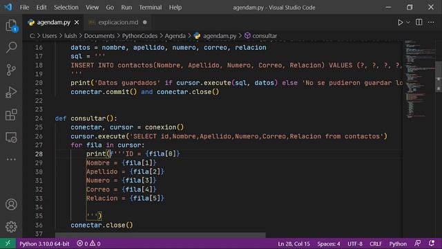 Directorio de contactos en Python con sqlite3 смотреть онлайн