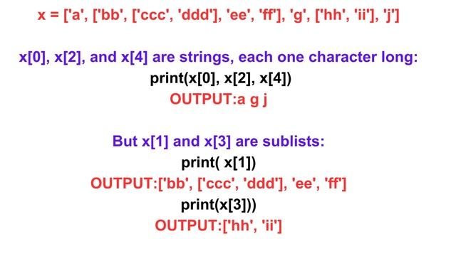 Python Lists and Nested lists. Lists inside another lists смотреть онлайн
