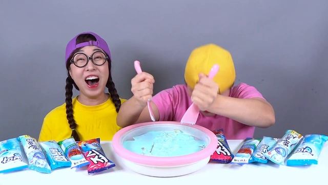 Мороженое Голубое Мукбанг DONA ДОНА Русский