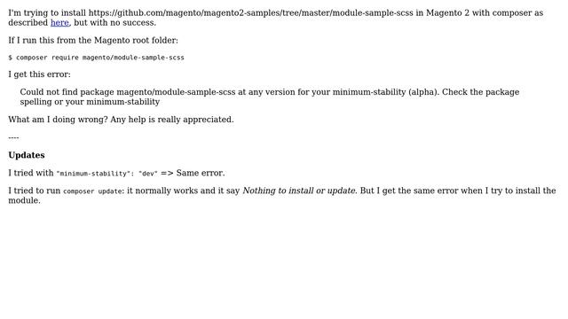 Magento: How to install module-sample-scss in Magento 2? смотреть онлайн
