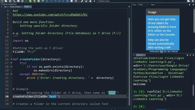 Creating a folder on computer using Python Spyder on Windows смотреть онлайн