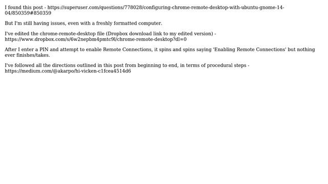 Configuring Chrome Remote Desktop with Ubuntu 18.04 Gnome смотреть онлайн