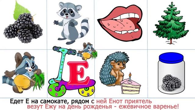 Живая мнемотаблица - Буква Е смотреть онлайн