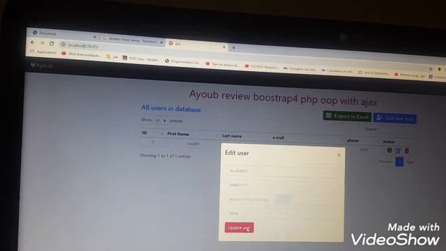 CRUD WITH PHP OOP BOOSTRAP4 AJAX JQUERY смотреть онлайн