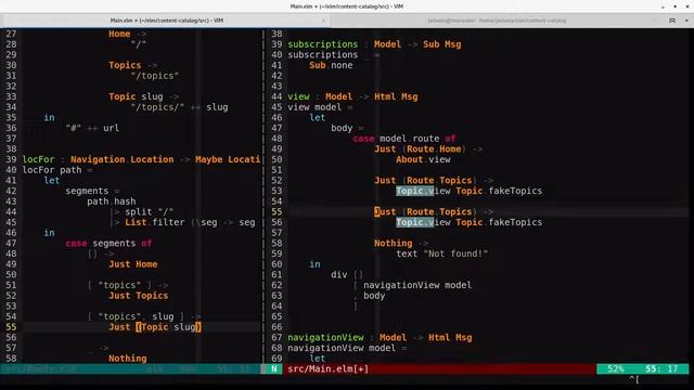 Nested routes and modularity in Elm. смотреть онлайн