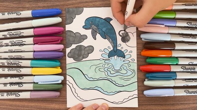 🐬💦 Playful Dolphin: Speed Coloring the Joyful Ocean Friend | Relaxing Underwater Art Adventure 🎨🌊 смотреть онлайн