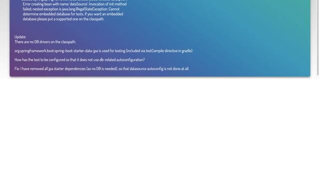 SpringBoot unit test does not use @EnableAutoConfiguration annotation from Application class смотреть онлайн