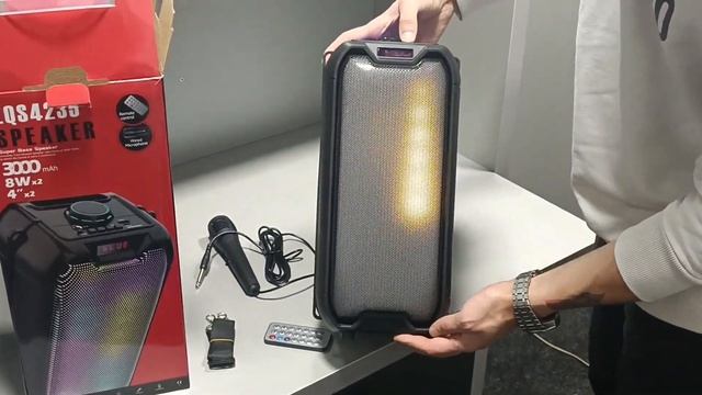 Unboxing ZQS-4235 8W x 2, Microphone, bluetooth wireless, aux, radio FM смотреть онлайн