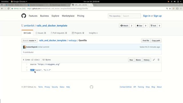 AmberCasts #1: Ruby on Rails development environment using Docker and docker-compose смотреть онлайн