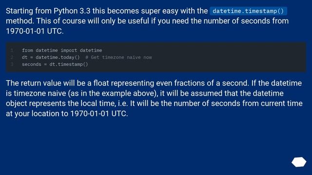 In Python, how do you convert a `datetime` object to seconds? смотреть онлайн