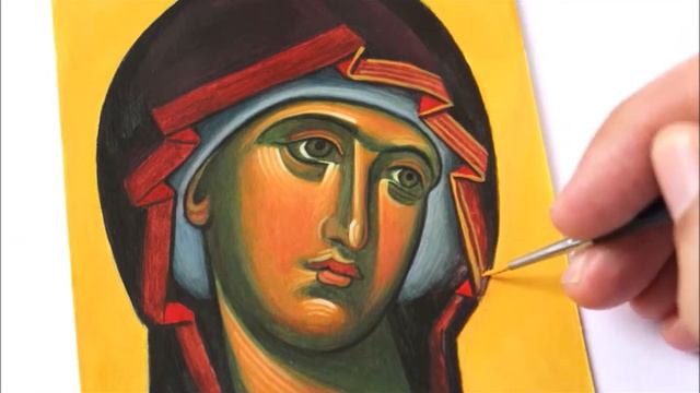 Slikanje ikone - Bogorodica, Vatoped ; Ortodox Icon painting / Umetnička radionica Sekulić смотреть онлайн