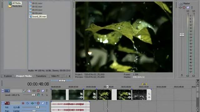 Видео монтаж в Sony Vegas Урок 8, Основы работы на TimeLine смотреть онлайн