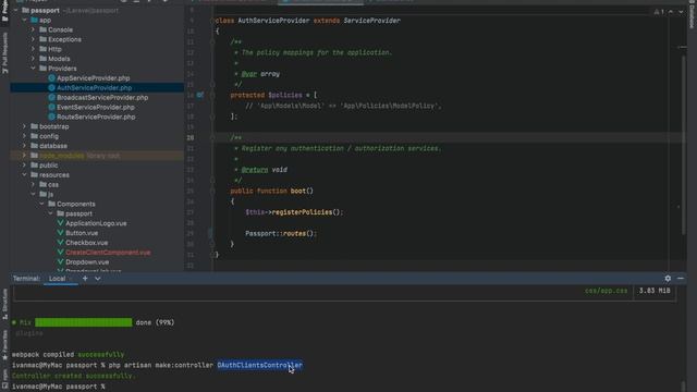 Laravel 8: How to create Laravel Passport OAuth2 client? смотреть онлайн