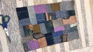 DIY/ Ленивый боро. Замечательный коврик из бросовых лоскутов!