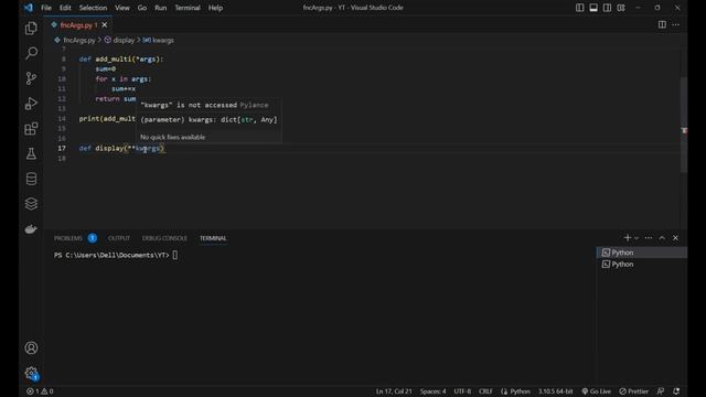 Class 15 Python in Kannada ( *args + ** kwargs +default args ) смотреть онлайн