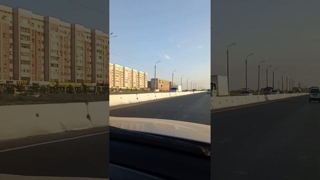 Новостройки и закат в сторону Зангиоты. Ташкентская область, Узбекистан. смотреть онлайн