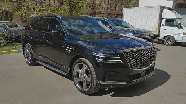 GENESIS GV-80, 2020 г.в., чёрный перламутр, комплектация LUXURY с пакетом ELITE в наличии в Москве смотреть онлайн
