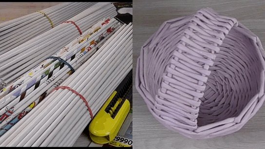 Плетение из газетных трубочек Подробный мастер - класс для начинающих смотреть онлайн