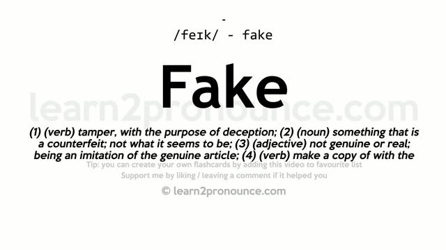Pronunciation of Fake | Definition of Fake смотреть онлайн