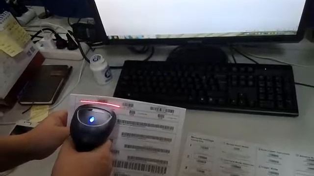 Winson WNL-3000 1D Laser Barcode scanner смотреть онлайн