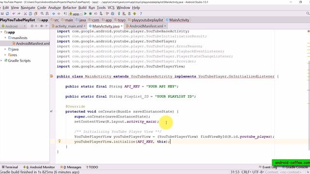 Tutorial How to Play Videos PLAYLIST using Android Player API in Android Studio смотреть онлайн
