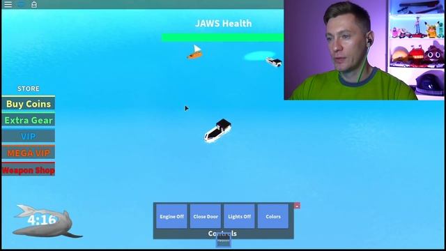 В ПАСТИ У ОГРОМНОЙ АКУЛЫ . ROBLOX смотреть онлайн