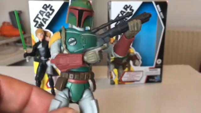 Star Wars Galaxy of adventures Boba Fett & Luke skywalker action figures Unboxing Review. смотреть онлайн