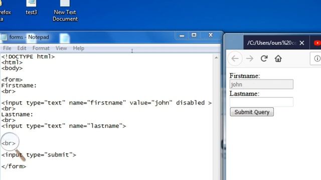 HTML input attribute in telugu notepad lesson: 25 (part-2) смотреть онлайн