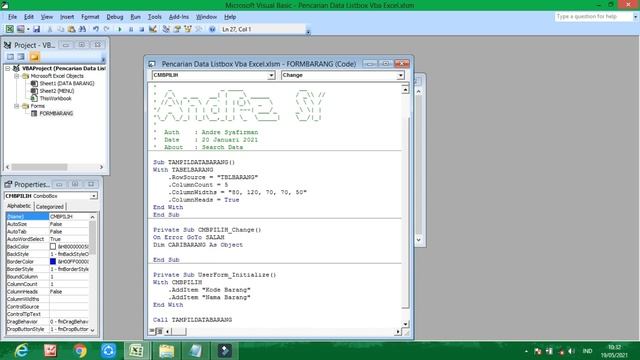 CARA MUDAH MEMBUAT PENCARIAN DATA DENGAN VBA EXCEL | HOW TO EASY SEARCH DATA WITH VBA EXCEL смотреть онлайн