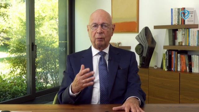 Cyber Polygon 2021 Opening. Mikhail Mishustin, Klaus Martin Schwab, Herman Gref