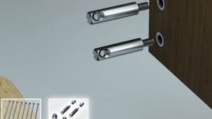 Сборка стола с помощью стяжки конической XS (2 стороны)